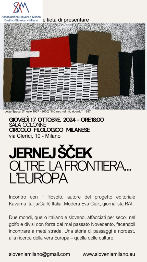 INCONTRO CON IL FILOSOFO JERNEJ ŠČEK - SREČANJE S FILIZOFOM JERNEJEM ŠČEKOM